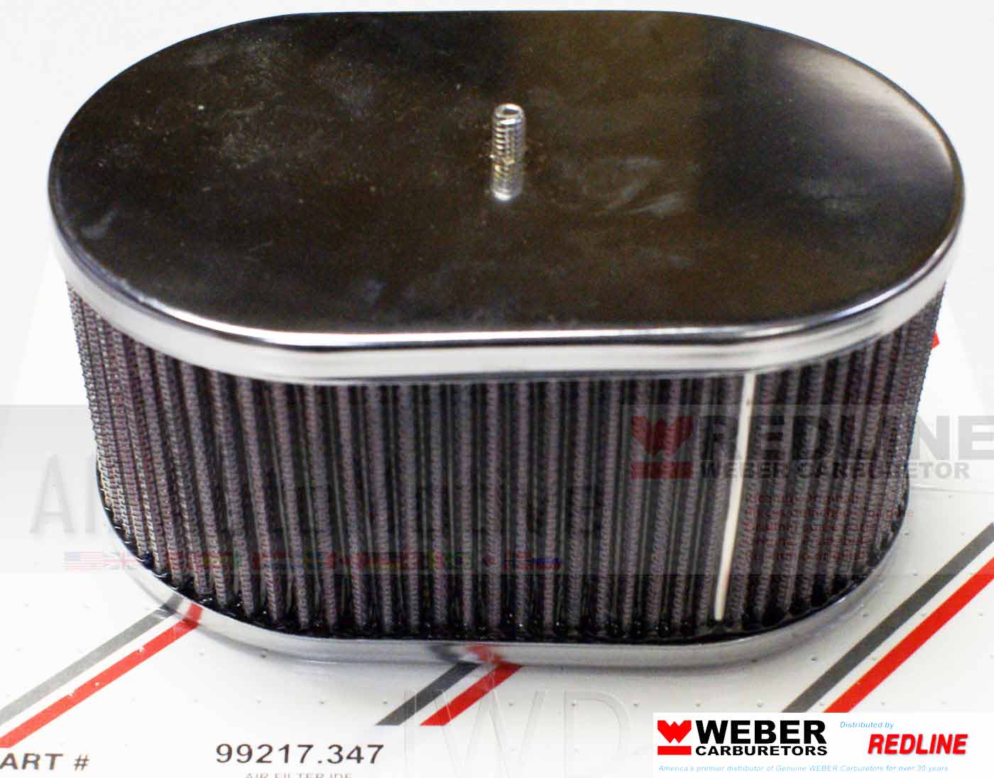 Redline Chrome Air filter fits Weber 40IDF 44IDF or 48 IDF - 3 1/2 ...